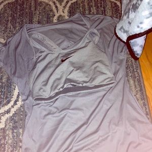 Color gray, size bra large size T-shirt medium